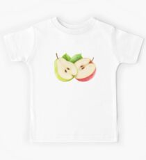 Hälften von Apfel und Birne Kinder T-Shirt