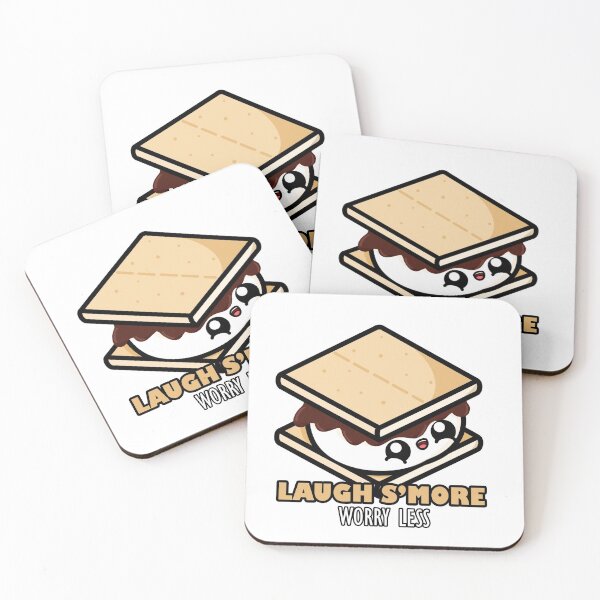 Item preview, Cute Cartoon S'more || Laugh S'more Worry Less || Kawaii designed and sold by cookingwithten.