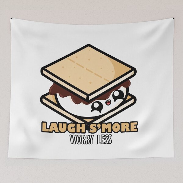 Item preview, Cute Cartoon S'more || Laugh S'more Worry Less || Kawaii designed and sold by cookingwithten.