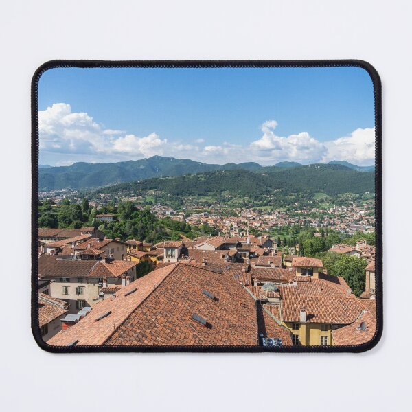 Item preview, Wonderful Bergamo - Terracotta Rooftops and Bergamasque Alps Looking North designed and sold by Georgia Mizuleva.