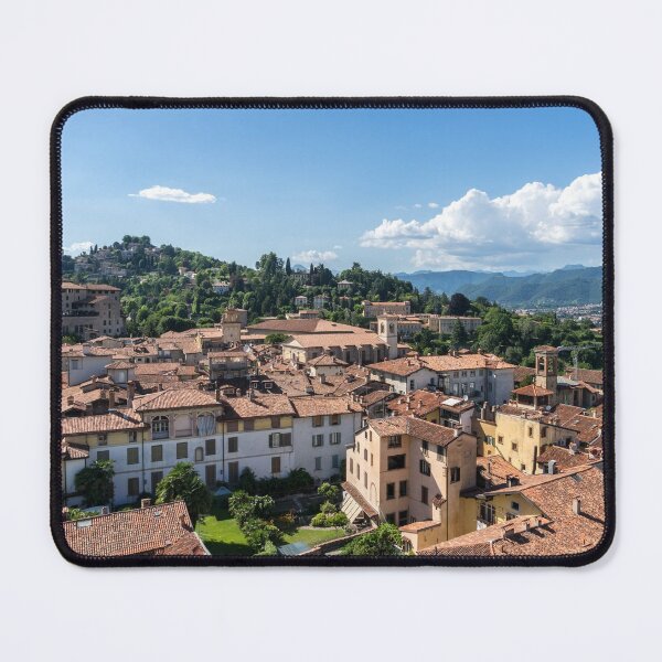 Item preview, Wonderful Bergamo - Terracotta Rooftops and Bergamasque Alps Looking Northwest designed and sold by Georgia Mizuleva.