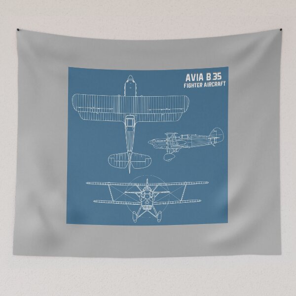 Item preview, Avia B35 Fighter Aircraft Airplane Blueprint designed and sold by PodiShawna.