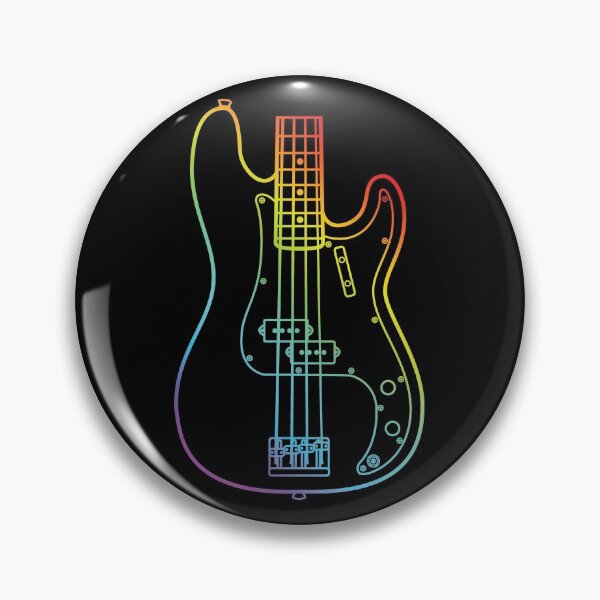Item preview, P-Style Bass Guitar Body Colorful Outline designed and sold by nightsworthy.