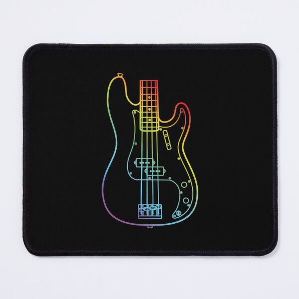 Item preview, P-Style Bass Guitar Body Colorful Outline designed and sold by nightsworthy.