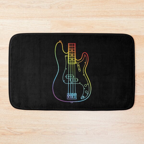 Item preview, P-Style Bass Guitar Body Colorful Outline designed and sold by nightsworthy.