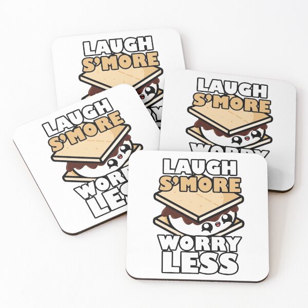 Item preview, Cute Cartoon S'more || Laugh S'more Worry Less || Kawaii designed and sold by cookingwithten.