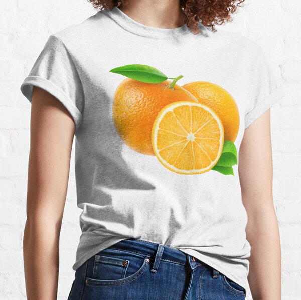 Orange Shirt Cute Fruit Shirt Summer Shirt Fruit Print 