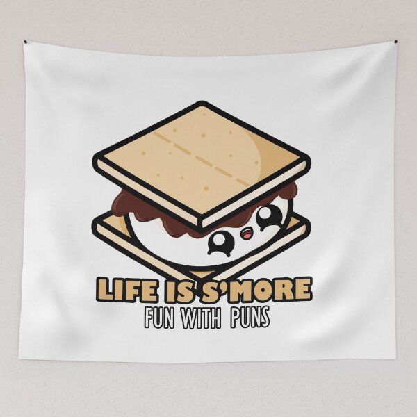 Item preview, Cute Cartoon S'more || Life Is S'more Fun With Puns || Kawaii designed and sold by cookingwithten.