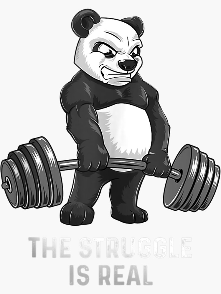 Panda Deadlift gift bodybuilder powerlifter Bear Men's T-Shirt