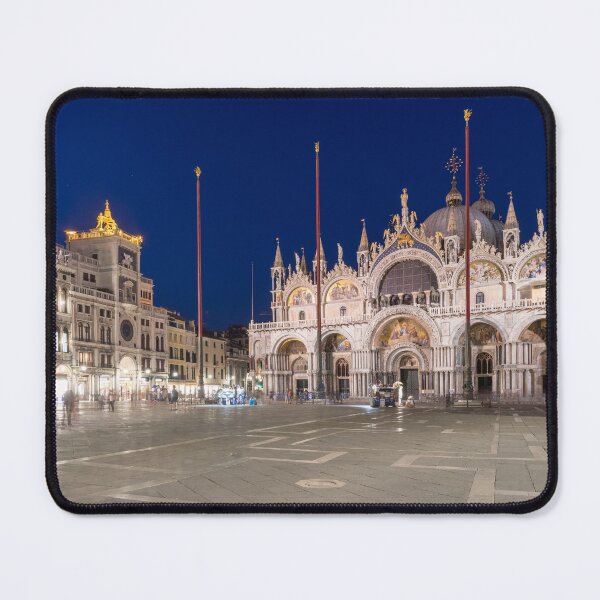 Item preview, Venice Italy Night Magic - Saint Mark Square Piazza San Marco Blue Midnight designed and sold by Georgia Mizuleva.