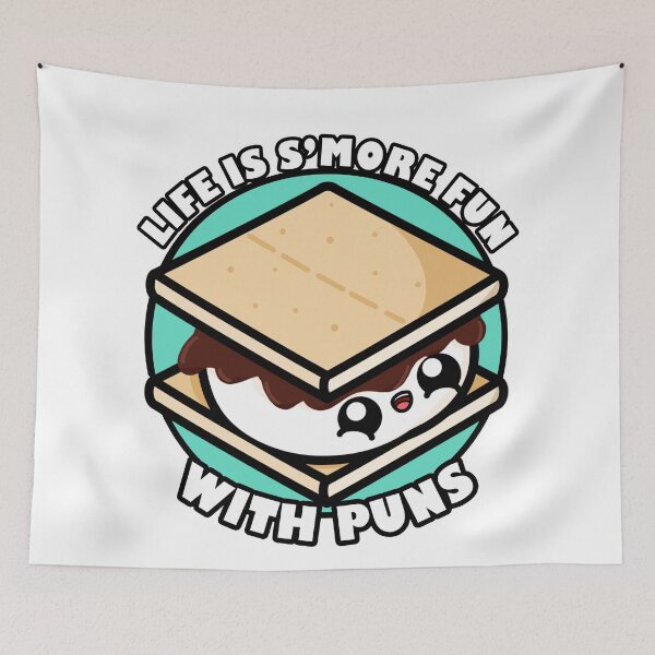 Item preview, Cute Cartoon S'more || Life Is S'more Fun With Puns || Kawaii designed and sold by cookingwithten.