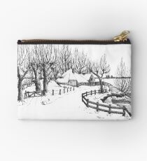 Winter in Holland - Pen Drawing Studio Pouch