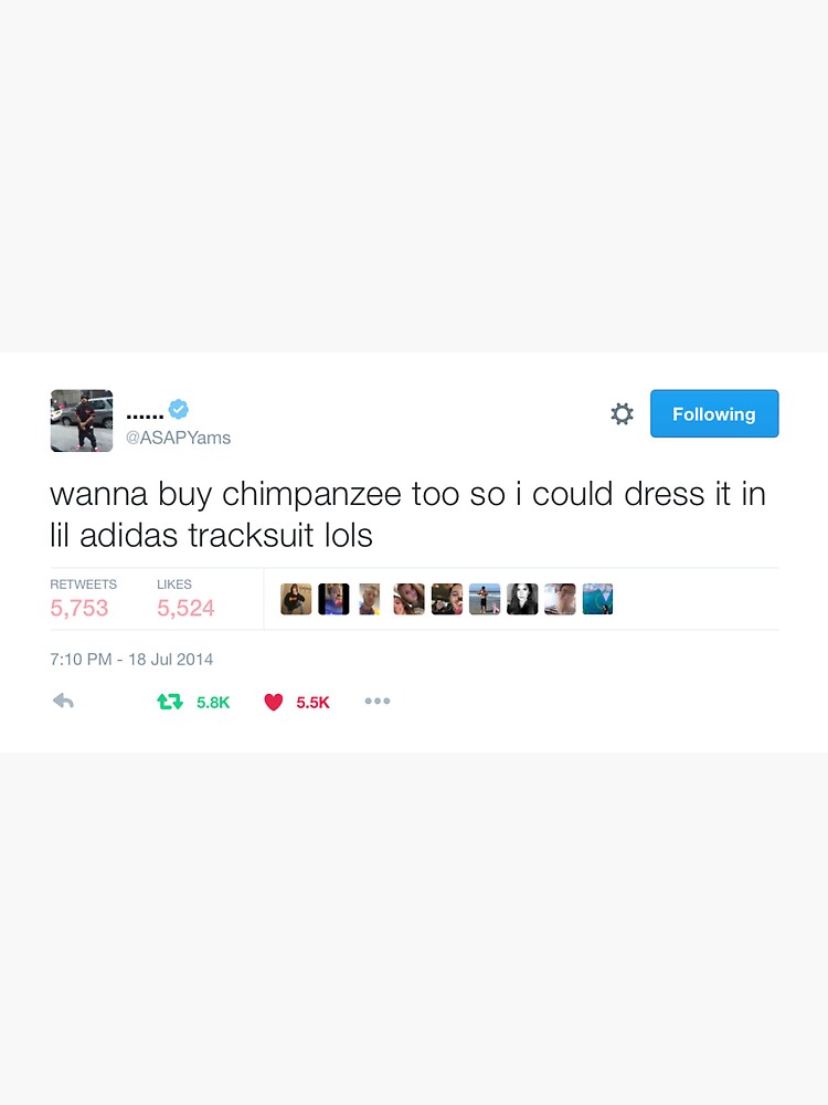 "ASAP YAMS TWEETS" Sticker for Sale by KidCakess Redbubble