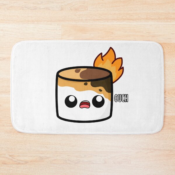 Item preview, Cute Cartoon Marshmallow || Burning Marshmallow Ouch || Kawaii designed and sold by cookingwithten.