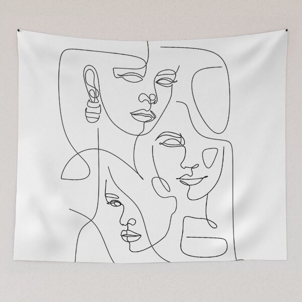 Item preview, Woman face line drawing. Woman Face Line Art designed and sold by OneLinePrint.