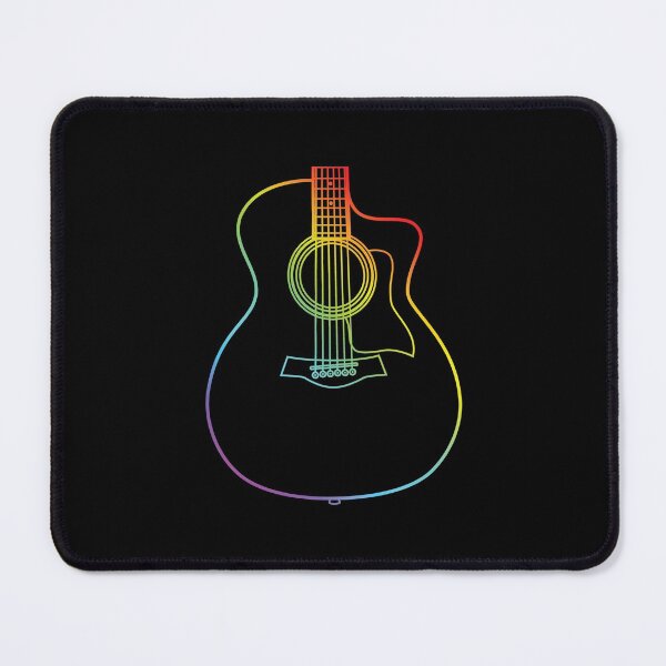 Item preview, Auditorium Style Acoustic Guitar Body Colorful Outline designed and sold by nightsworthy.