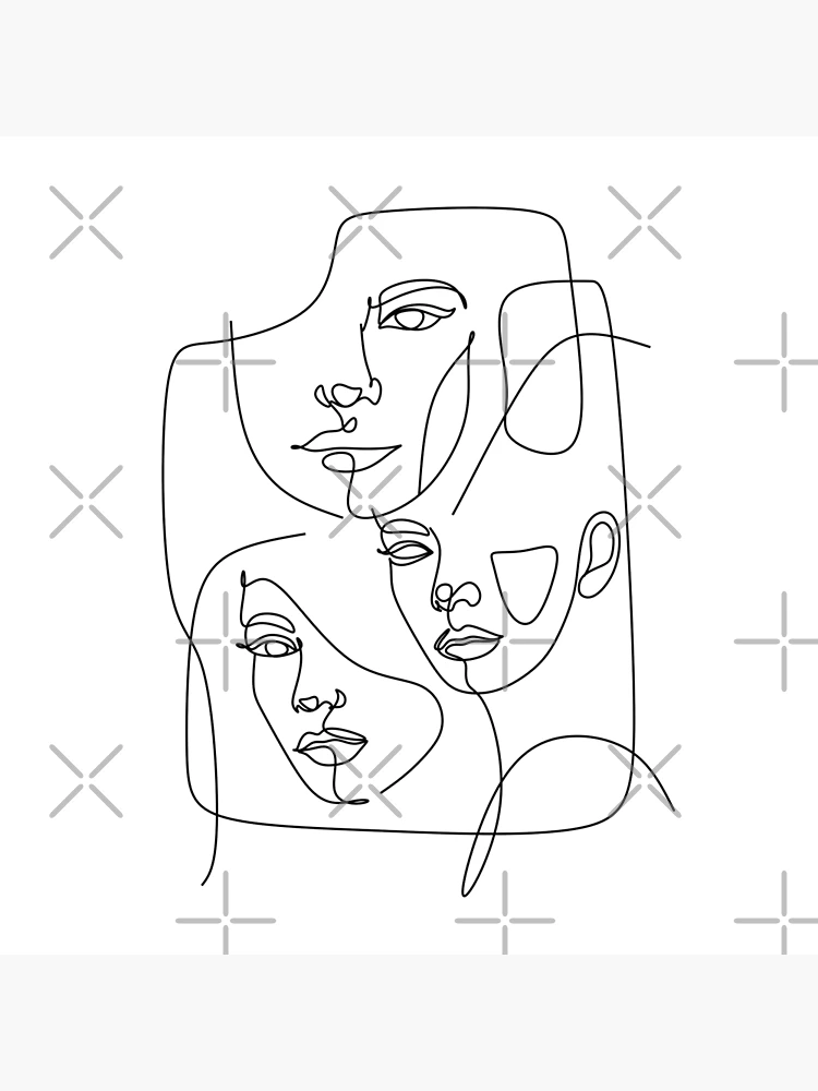 The Face Line Art Print