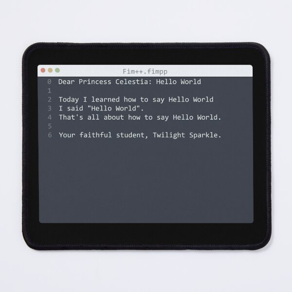 Item preview, . Fim++ language Hello World program sample in editor window designed and sold by IuriiVlasenko.