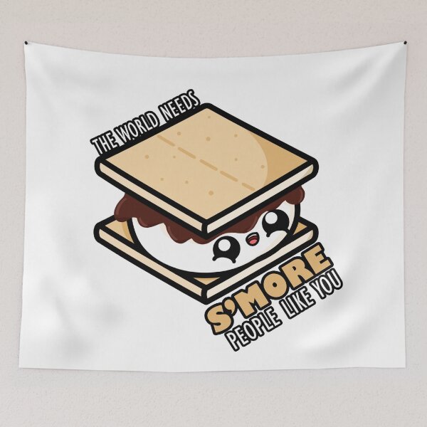 Item preview, Cute Cartoon S'more || The World Needs S'more People Like You || Kawaii designed and sold by cookingwithten.