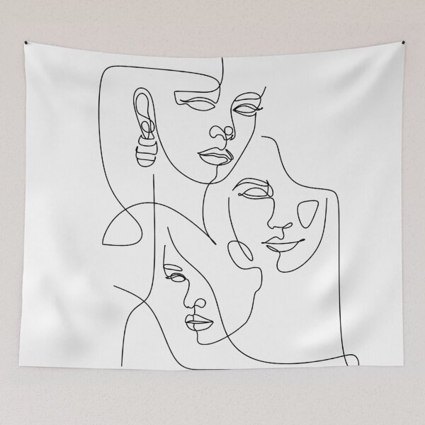 Item preview, Female Face Line Drawing. Woman face line drawing. Elegant One Line Face Art Woman Face Fashion Sketch designed and sold by OneLinePrint.