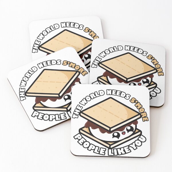 Item preview, Cute Cartoon S'more || The World Needs S'more People Like You || Kawaii designed and sold by cookingwithten.