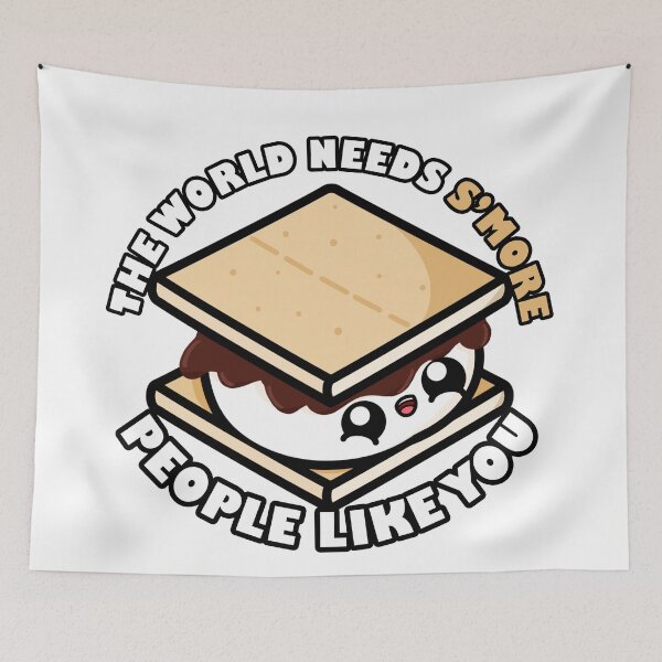 Item preview, Cute Cartoon S'more || The World Needs S'more People Like You || Kawaii designed and sold by cookingwithten.