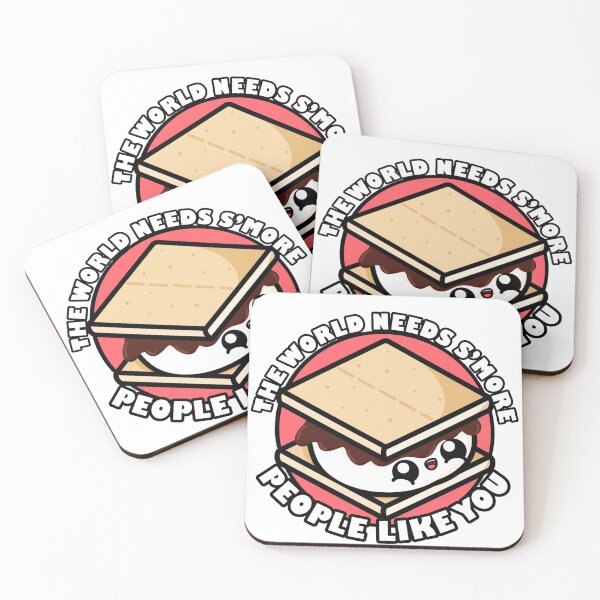Item preview, Cute Cartoon S'more || The World Needs S'more People Like You || Kawaii designed and sold by cookingwithten.