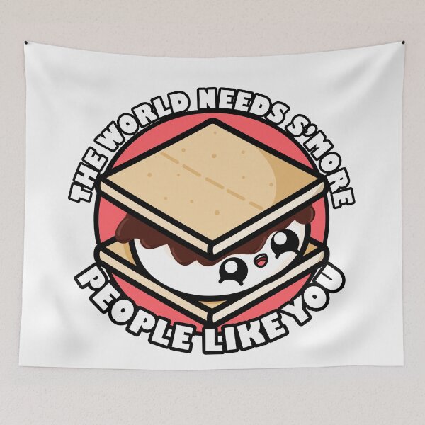 Item preview, Cute Cartoon S'more || The World Needs S'more People Like You || Kawaii designed and sold by cookingwithten.