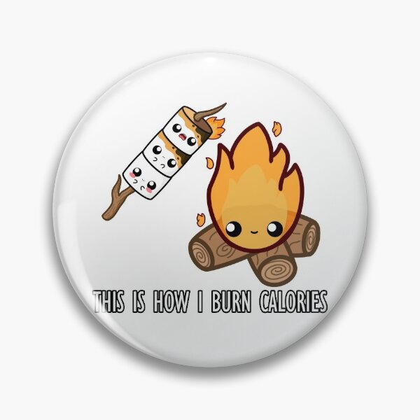 Item preview, Cute Cartoon Marshmallow || This is How I Burn Calories || Kawaii designed and sold by cookingwithten.