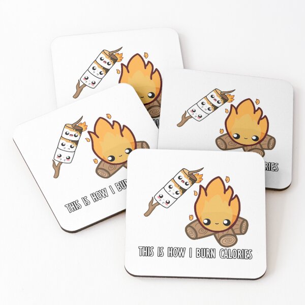 Item preview, Cute Cartoon Marshmallow || This is How I Burn Calories || Kawaii designed and sold by cookingwithten.
