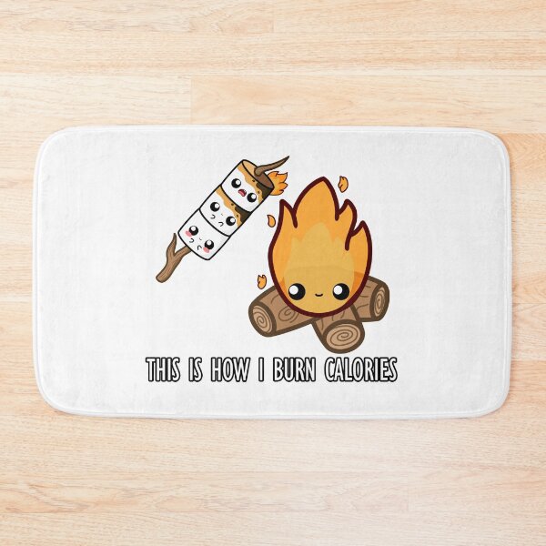 Item preview, Cute Cartoon Marshmallow || This is How I Burn Calories || Kawaii designed and sold by cookingwithten.