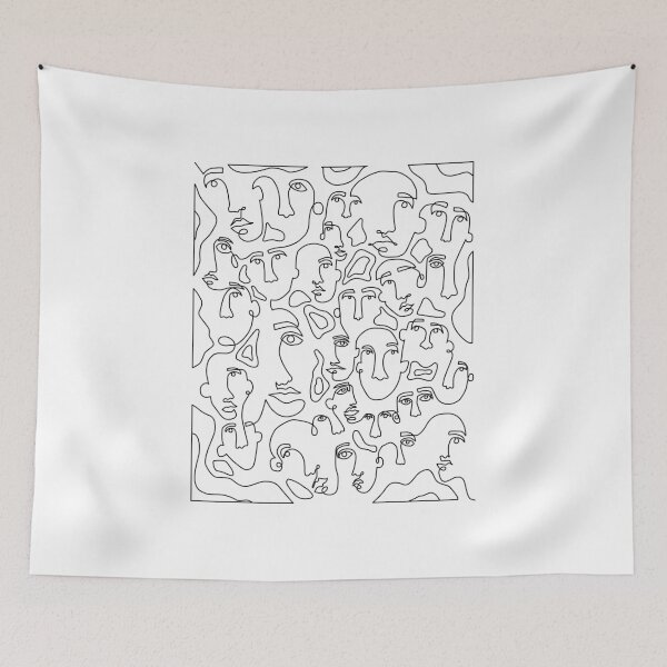 Item preview, trendy onelined face design designed and sold by hannesalvesen.