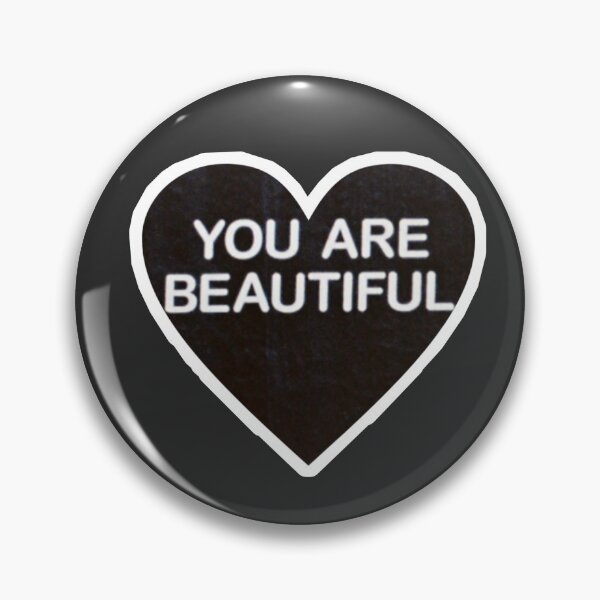 Item preview, Chrome heart (you're beautiful text)  designed and sold by bayan baker.