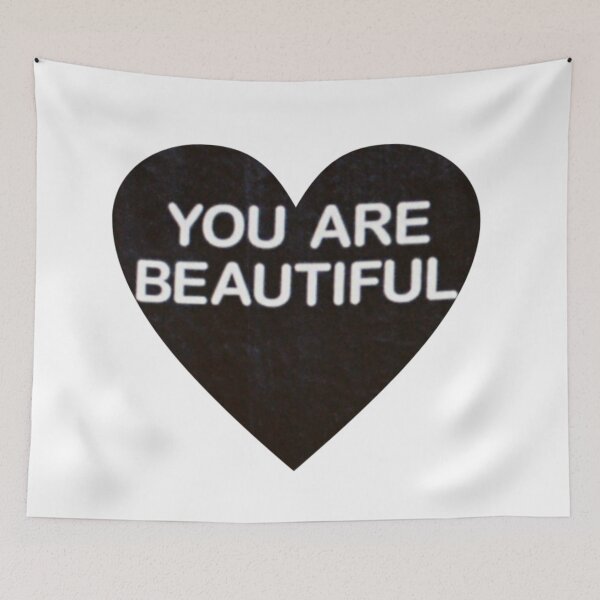 Item preview, Chrome heart (you're beautiful text)  designed and sold by bayan baker.