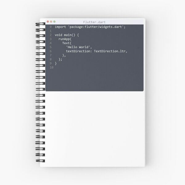 Item preview, . Flutter language Hello World program sample in editor window designed and sold by IuriiVlasenko.