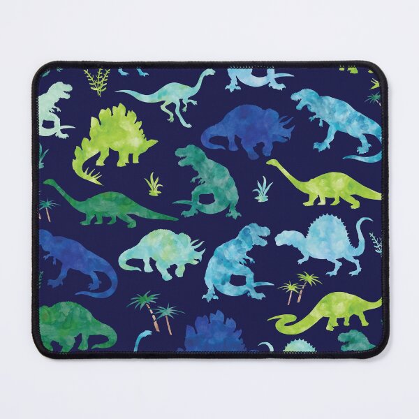 Item preview, Watercolor Dinosaur Blues Greens Dino Pattern designed and sold by SamAnnDesigns.