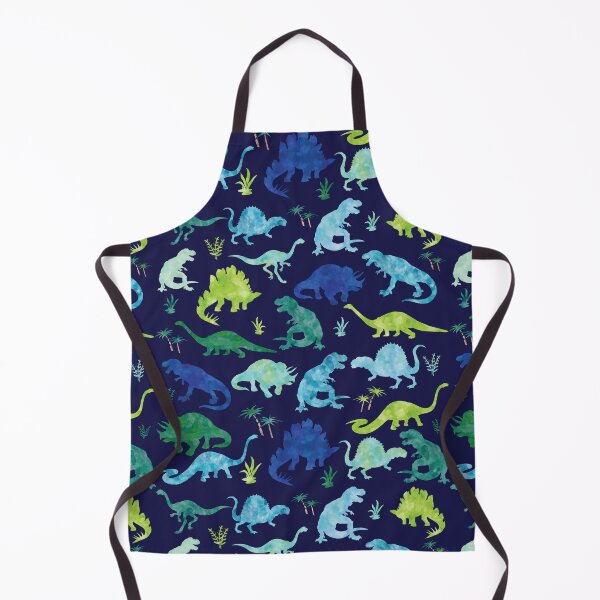 Item preview, Watercolor Dinosaur Blues Greens Dino Pattern designed and sold by SamAnnDesigns.