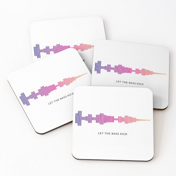 Item preview, Let The Bass Kick Sound Wave (Colour on White) designed and sold by STUDIO-72.