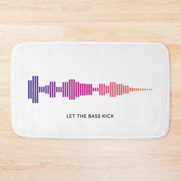 Item preview, Let The Bass Kick Sound Wave (Colour on White) designed and sold by STUDIO-72.