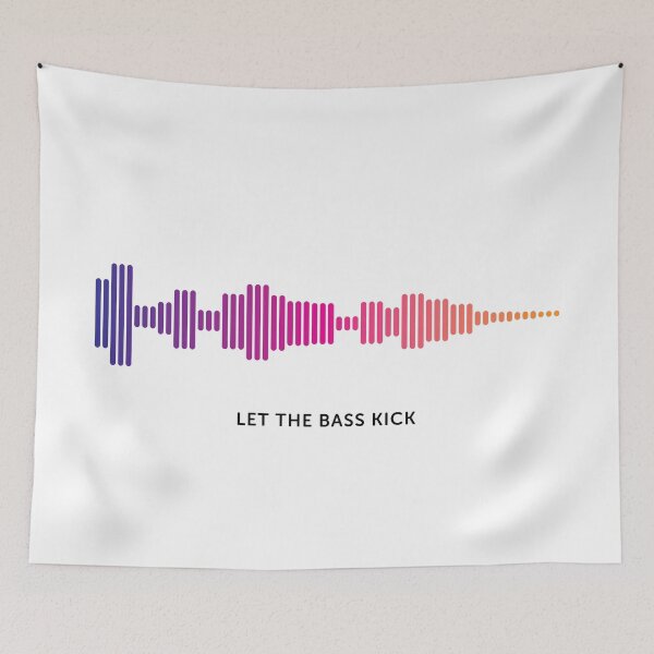 Item preview, Let The Bass Kick Sound Wave (Colour on White) designed and sold by STUDIO-72.