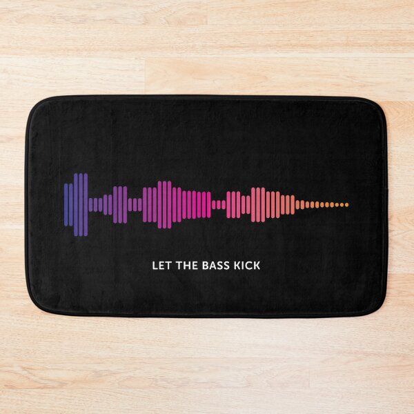 Item preview, Let The Bass Kick Sound Wave (Colour on Black) designed and sold by STUDIO-72.