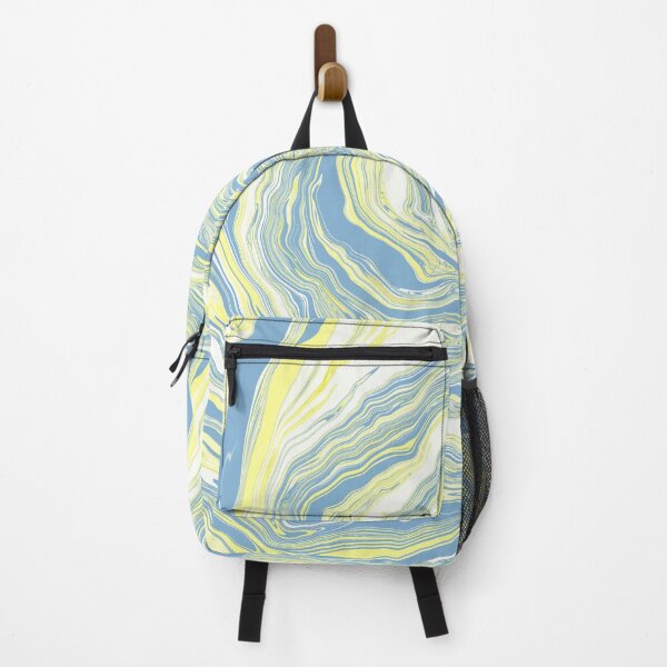 Item preview, Lemon blue and white swirl pattern designed and sold by Diane Hunter Art.