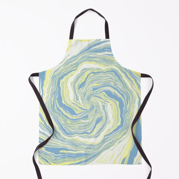 Item preview, Lemon blue and white swirl pattern designed and sold by Diane Hunter Art.