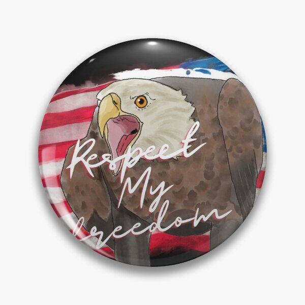 Item preview, Respect My Freedom - Bald Eagle - American Flag designed and sold by BunnyBizarre.