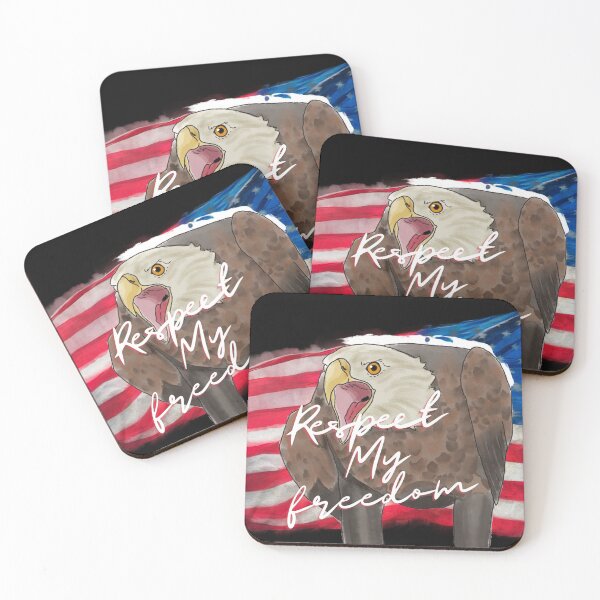 Item preview, Respect My Freedom - Bald Eagle - American Flag designed and sold by BunnyBizarre.
