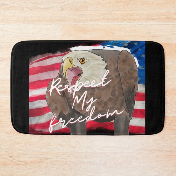 Item preview, Respect My Freedom - Bald Eagle - American Flag designed and sold by BunnyBizarre.