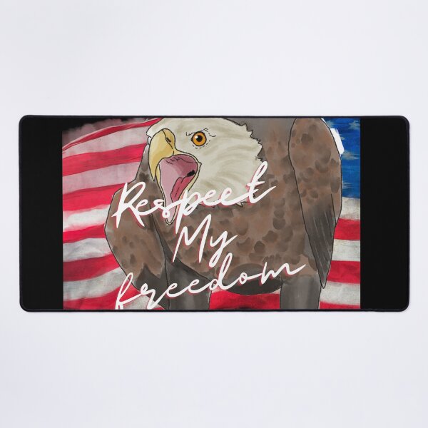 Item preview, Respect My Freedom - Bald Eagle - American Flag designed and sold by BunnyBizarre.