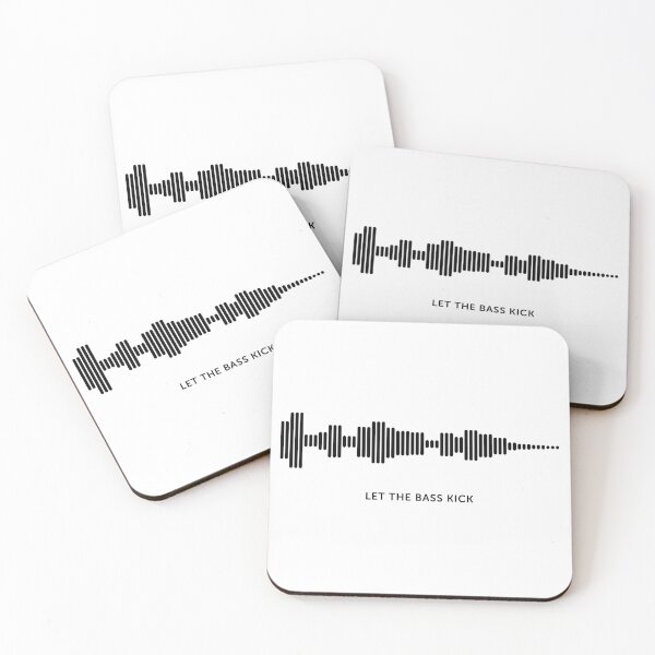 Item preview, Let The Bass Kick Sound Wave (Black on White) designed and sold by STUDIO-72.