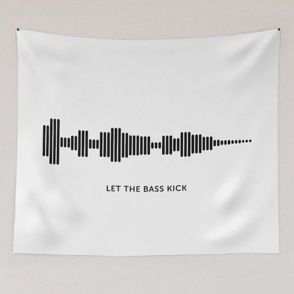 Item preview, Let The Bass Kick Sound Wave (Black on White) designed and sold by STUDIO-72.