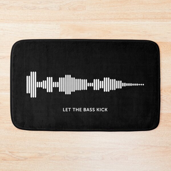 Item preview, Let The Bass Kick Sound Wave (White on Black) designed and sold by STUDIO-72.